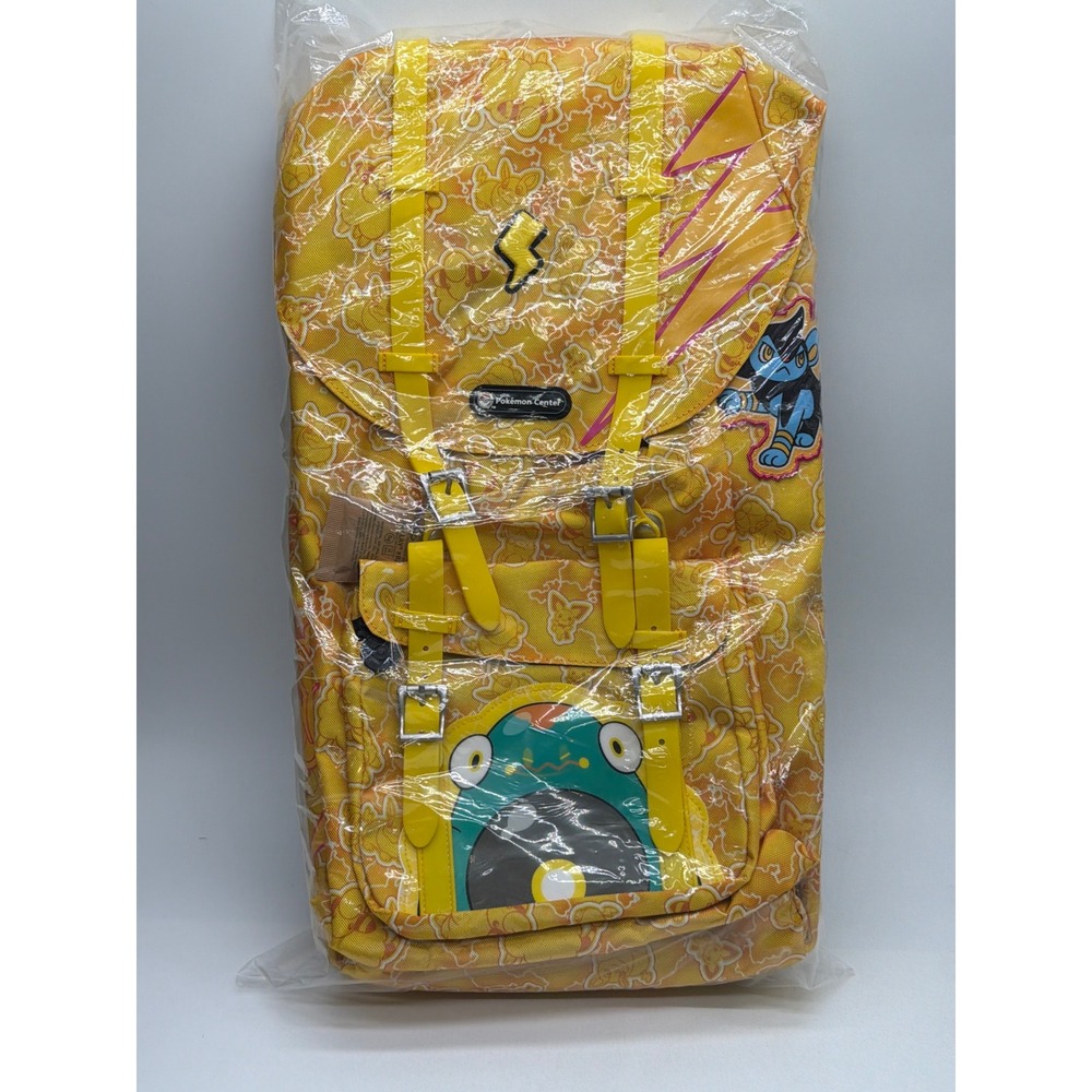 Pokemon Center Electric Type Pikachu Luxray Bellibolt Yellow Rucksack Backpack